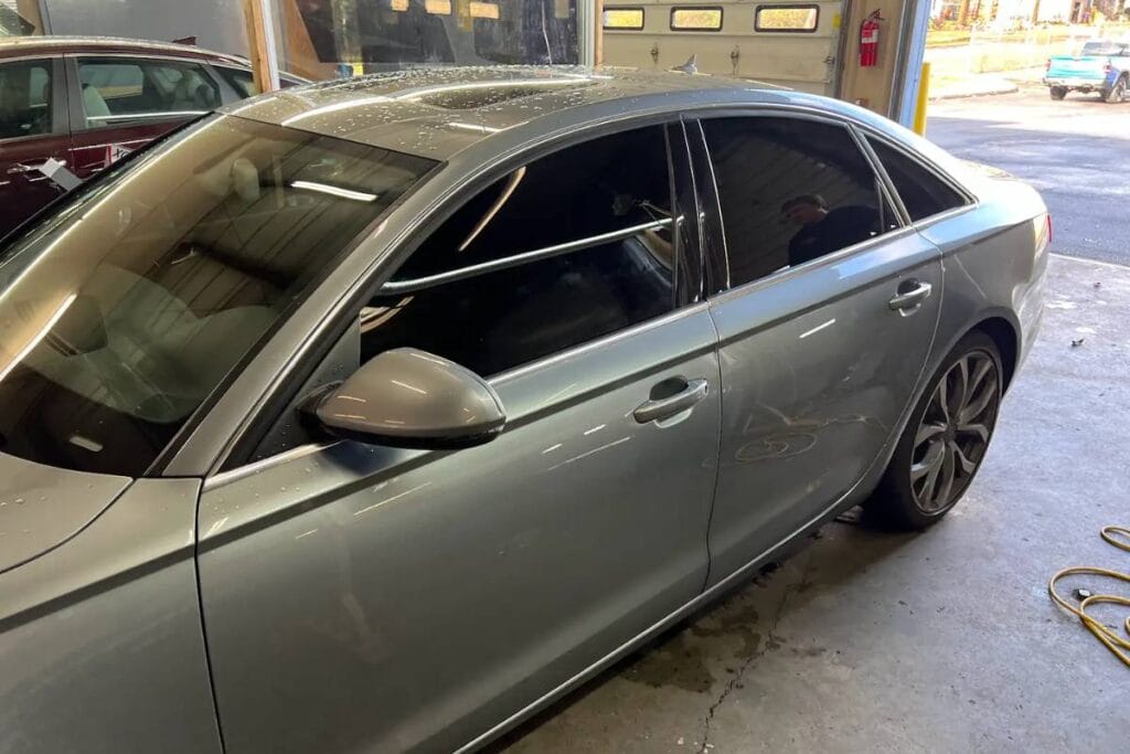 the process of professional window tint installation (2)